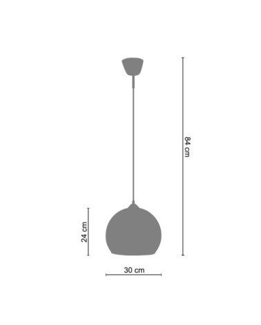 Suspension verre satiné