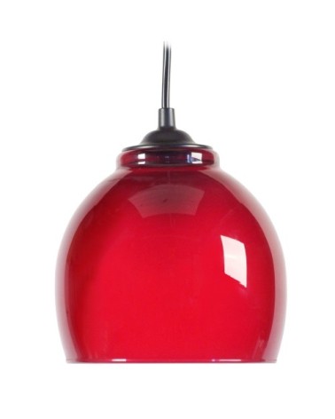 Suspension verre rouge