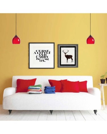 Suspension verre rouge