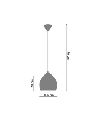 Suspension verre rouge