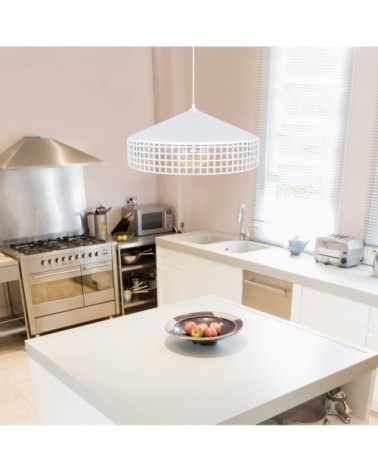 Suspension métal blanc d'ivoire