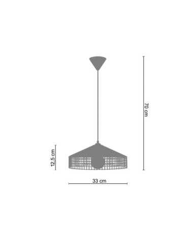 Suspension métal blanc d'ivoire