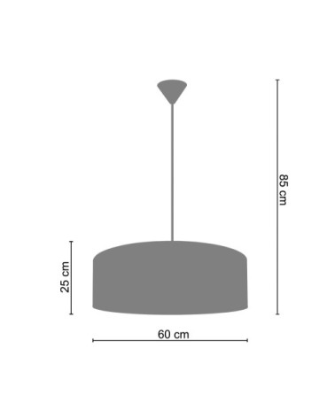Suspension tissu rouge et transparent