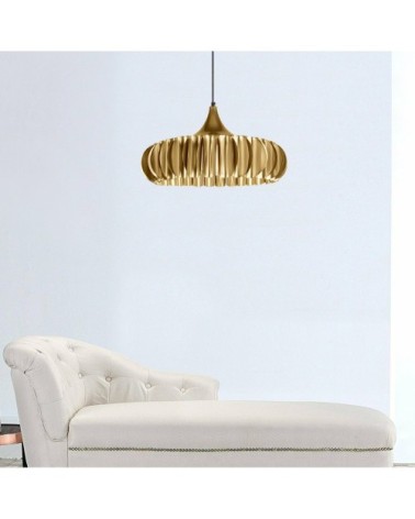 Suspension métal doré