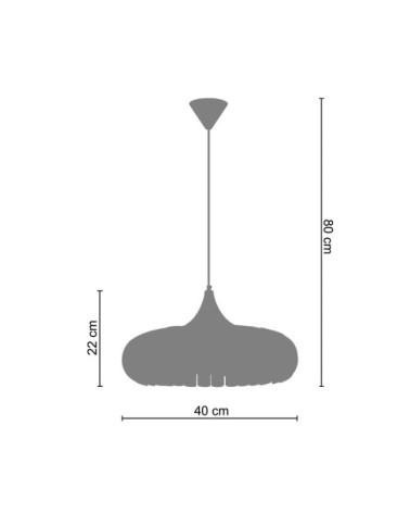 Suspension métal doré