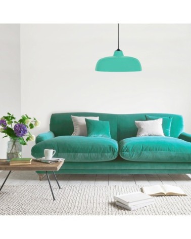 Suspension métal turquoise