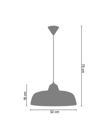 Suspension métal turquoise