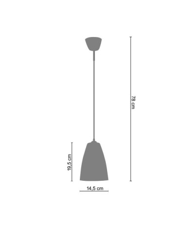 Suspension métal rouge