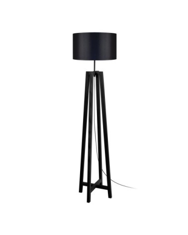 Lampadaire bois noir