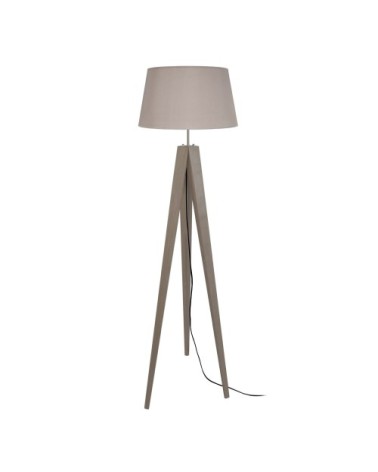 Lampadaire bois taupe