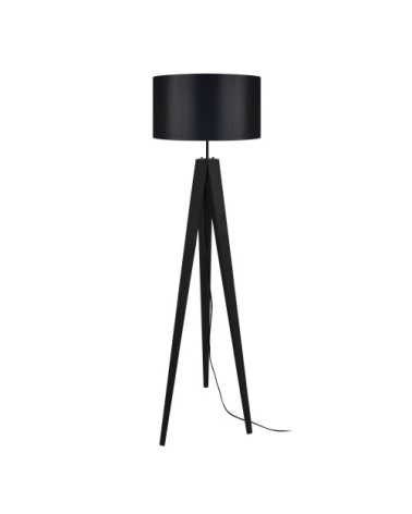 Lampadaire bois noir