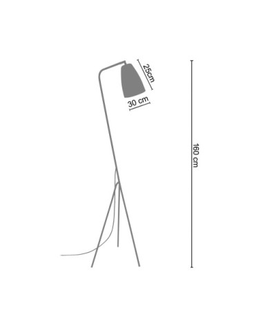 lampadaire liseuse métal orange