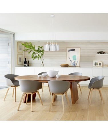 Suspension métal blanc d'ivoire