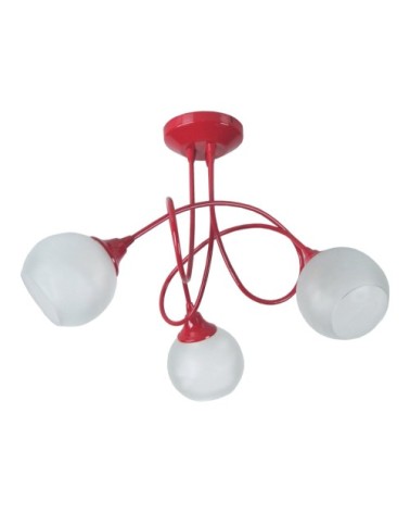 Lustre métal rouge