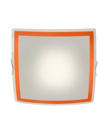 Plafonnier verre orange