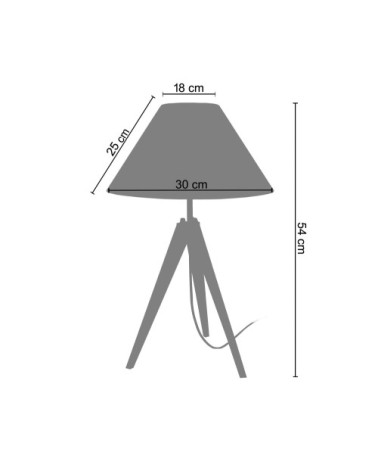 Lampe de chevet bois naturel et taupe