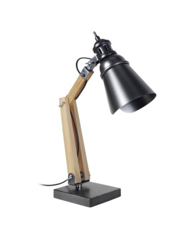 Lampe de bureau bois naturel  et anthracite