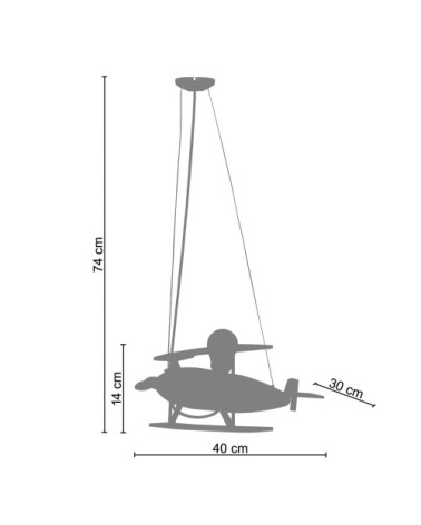 Suspension bois naturel