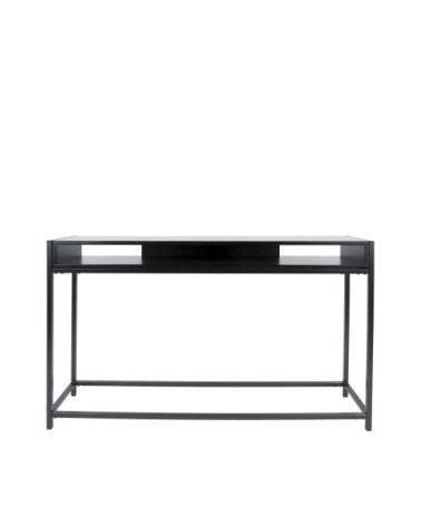 Console design métal L. 122 x H. 81 cm noir