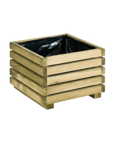 Bac à fleurs en bois de pin carré  L-40cm