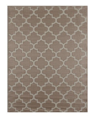 Tapis extérieur gris clair au motif treillis 150x220