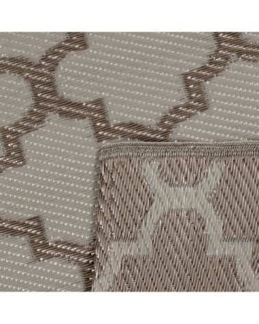 Tapis extérieur gris clair au motif treillis 150x220