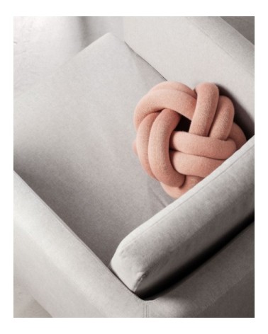 Coussin Knot Tissus rose 30x15x30 cm