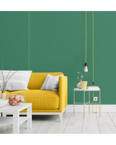 Fil électrique en tissu luminaire jaune 4,5m