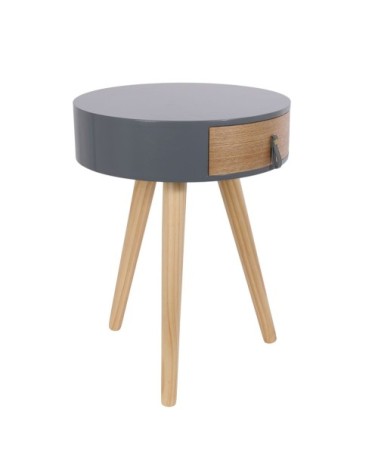Table de chevet scandinave grise