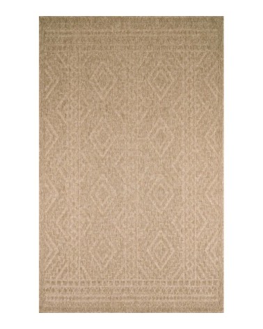 Tapis intérieur/extérieur aspect jute effet sisal à poils ras 50x80