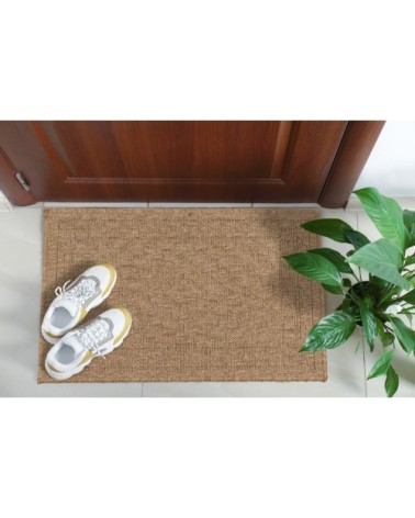 Tapis intérieur/extérieur aspect jute effet sisal à poils ras 50x80