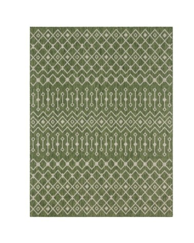 Tapis moa extérieur/intérieur polypropylène vert 70 x140 cm