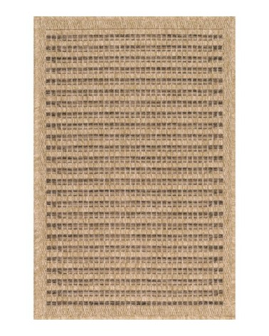 Tapis intérieur/extérieur aspect jute marron 60x90