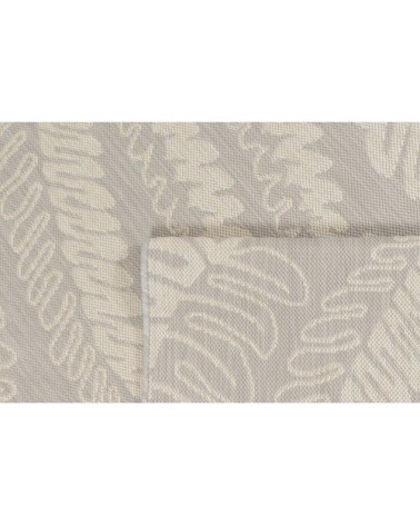 Tapis motif feuilles de palmier gris - 70x140