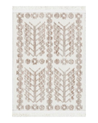 Tapis salon crème de style ethnique 60x90