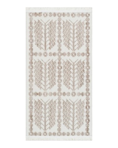 Tapis salon crème de style ethnique 80x150