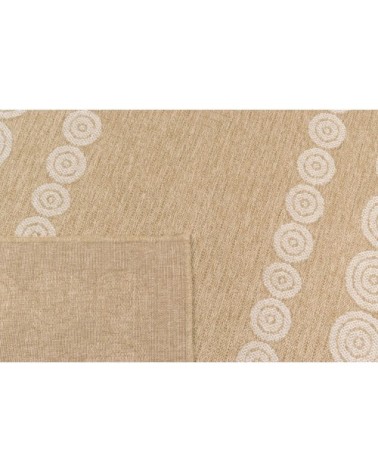 Tapis intérieur/extérieur effet jute motif géométrique blanc 120x170