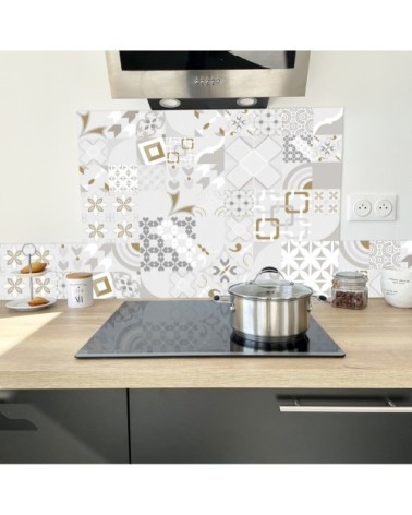 Crédence cuisine Fond de hotte ALU L 60xH 70cm