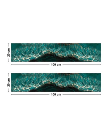 Crédence cuisine Bandeau ALU lot de 2 L100xH 20cm