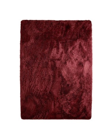 Tapis lavable à base fine et souple extra doux rouge bourgogne 120x170