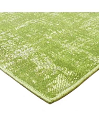 Tapis effet patiné vintage vert 160x230