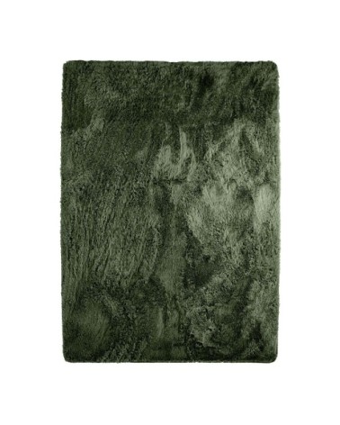 Tapis lavable à base fine et souple extra doux vert foncé 120x170