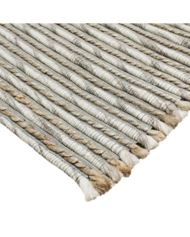 Tapis en laine, jute et coton tresse naturel 120x170