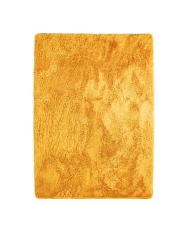 Tapis lavable à base fine et souple extra doux jaune 160x230