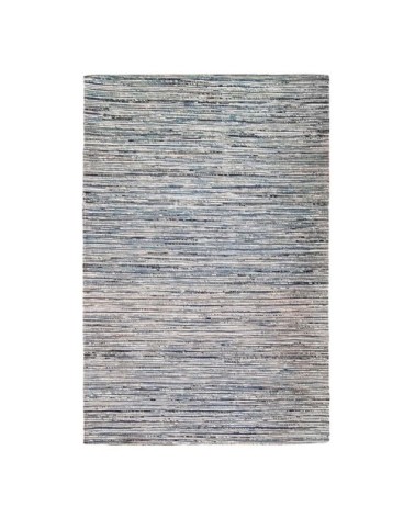 Tapis tressé fausse soie, chanvre, laine gris clair 120x180