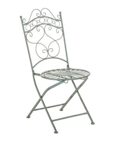 Ensemble table et chaises de jardin en métal Vert antique