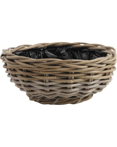 Jardinière ronde en poelet gris, diamètre 30 cm