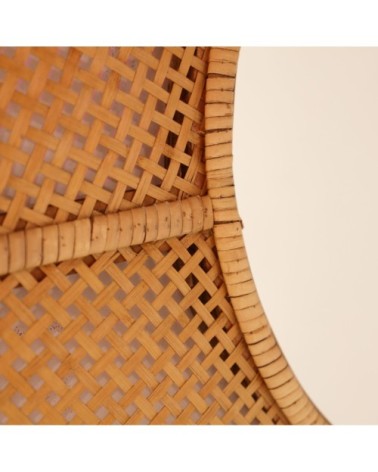 Miroir en bambou en marron  80x3x80 cm