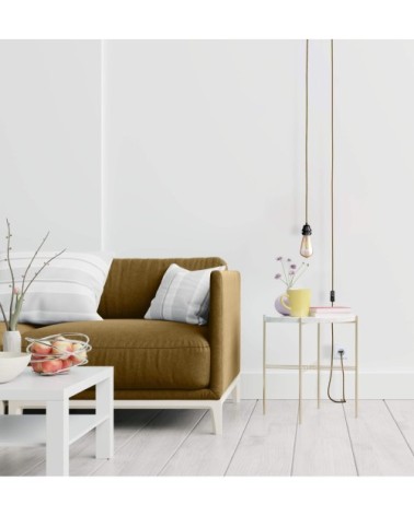 Fil électrique sectionnable en tissu luminaire laiton 4,5m