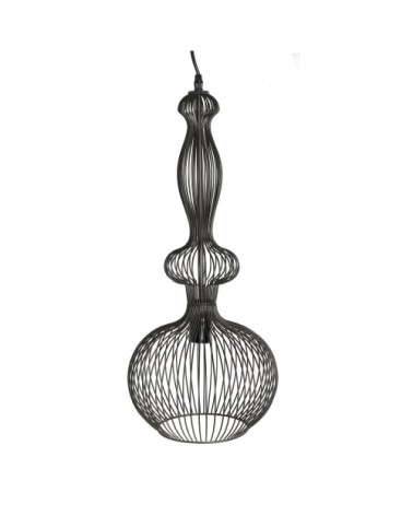 Lustre en fer en noir 25x25x62 cm